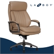 La-Z-Boy High Back Modern Executive Office Chair Vegan PU Leather Light Tan