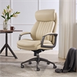 La-Z-Boy High Back Modern Executive Office Chair Vegan PU Leather in Cream