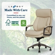 La-Z-Boy High Back Modern Executive Office Chair Vegan PU Leather in Cream
