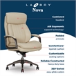 La-Z-Boy High Back Modern Executive Office Chair Vegan PU Leather in Cream