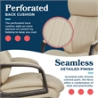 La-Z-Boy High Back Modern Executive Office Chair Vegan PU Leather in Cream