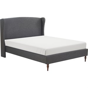 finch elmhurst wing bed frame queen size grey
