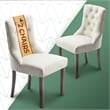 Finch Elmhurst Cream Tufted Dining Chair Set of 2