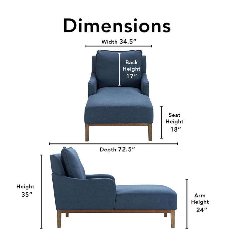 Finch Elmhurst Lounge Chaise Blue