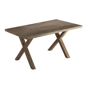 finch westport cross base dining table wood