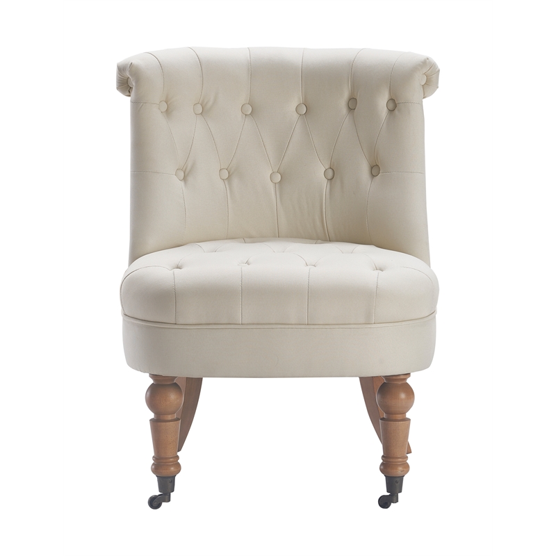 Finch Elmhurst Tufted Slipper Chair Cream UPH20068A