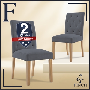 Finch Westport Tufted Dining Chair Set of 2 Gray