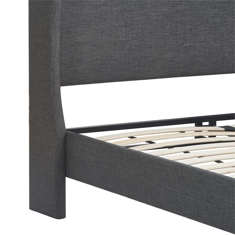 Finch Elmhurst Solid Wood Wing Bed Frame King Size in Gray