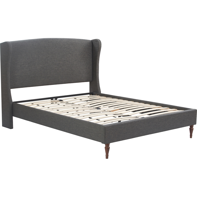 Finch Elmhurst Solid Wood Wing Bed Frame King Size in Gray