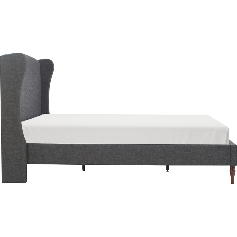 Finch Elmhurst Solid Wood Wing Bed Frame King Size in Gray