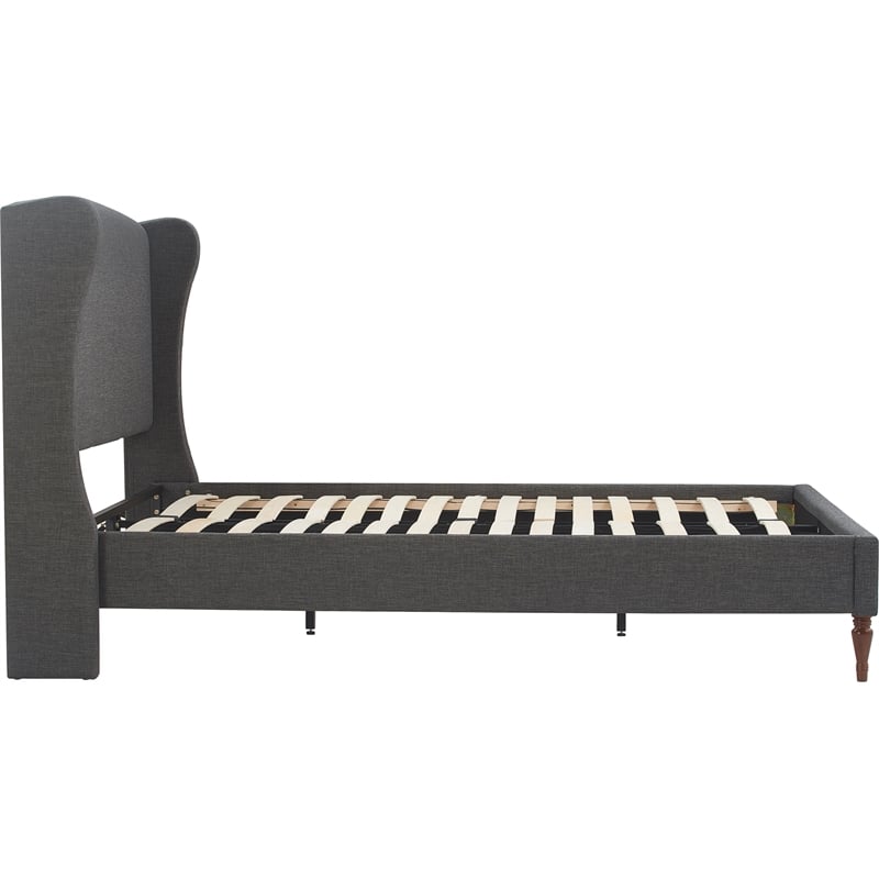 Finch Elmhurst Solid Wood Wing Bed Frame King Size in Gray