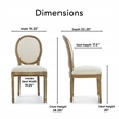 Finch Elmhurst Round Dining Chair Set of 2 Cream