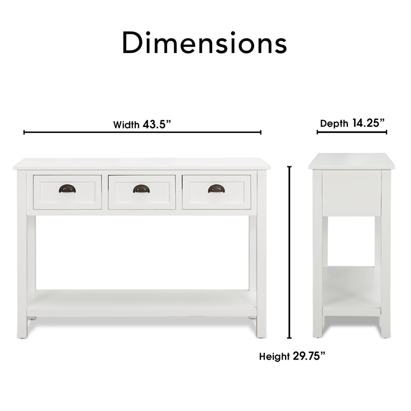 Finch Lockwood Console Table White