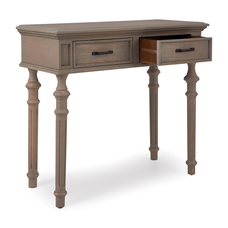 Finch Cassatt 2 Drawer Console Table Gray