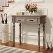 Finch Cassatt 2 Drawer Console Table Gray