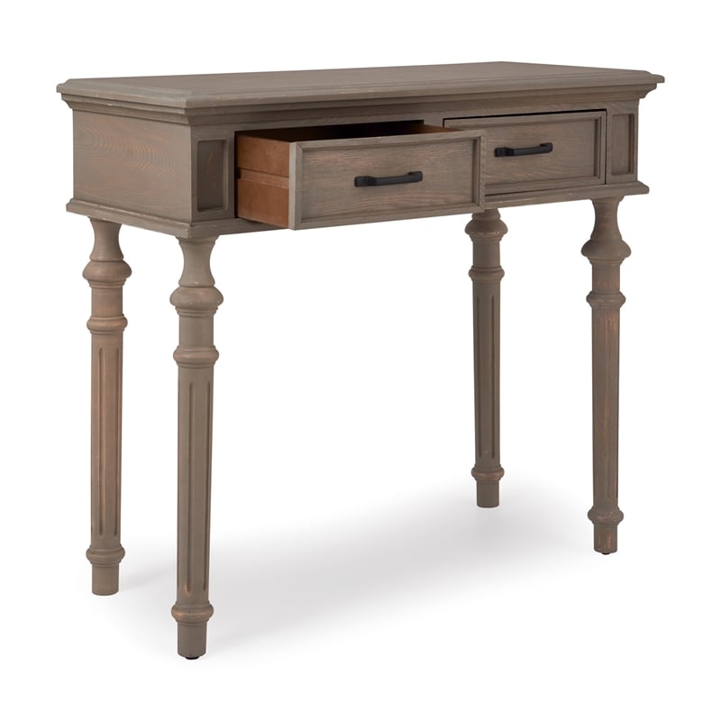 Finch Cassatt 2 Drawer Console Table Gray
