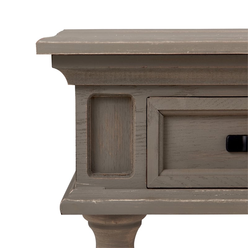 Finch Cassatt 1 Drawer Side Table Gray