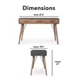 Finch Friedman Desk Console Table Gray