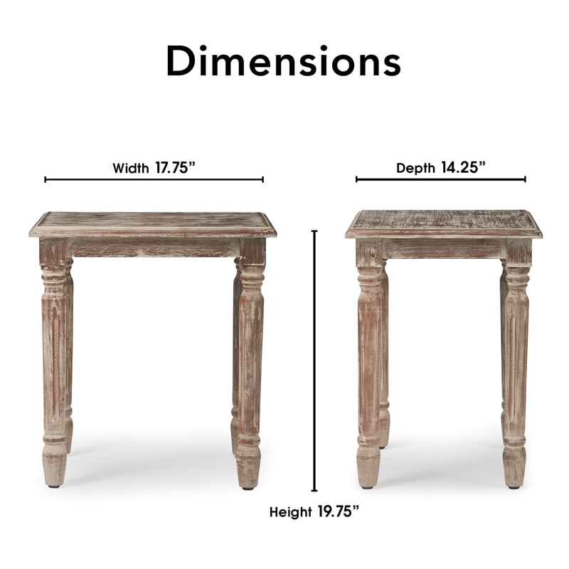 Finch Rothko Side Table Distressed Natural