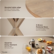 Finch Alfred Round Dining Table Rustic Beige