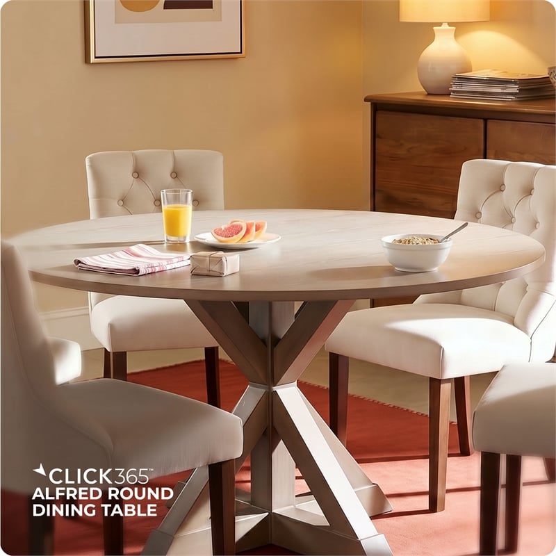 Finch Alfred Round Dining Table Rustic Beige
