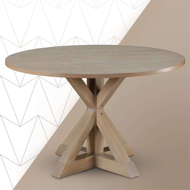 Finch Alfred Round Dining Table Rustic Beige
