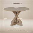 Finch Alfred Round Dining Table Rustic Beige
