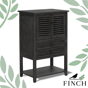 finch webster storage cabinet dark gray