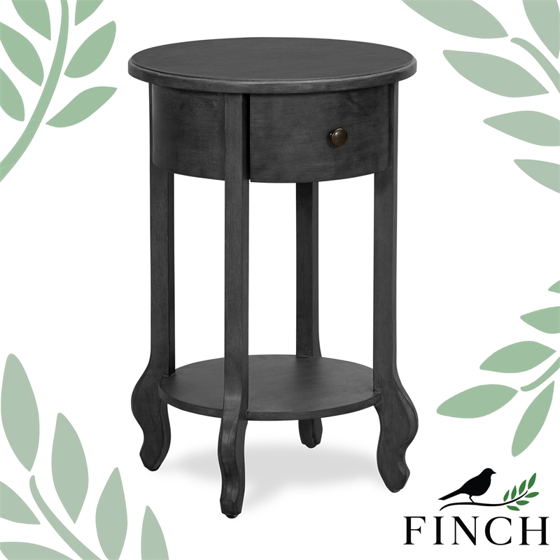Finch James Round Side Table Dark Gray