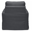 Finch Kingsley Upholstered Fabric Skirted Arm Chair with Curved Arms in Gray