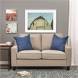 Finch Smithson Performance Fabric Loveseat With Track Arms in Tan