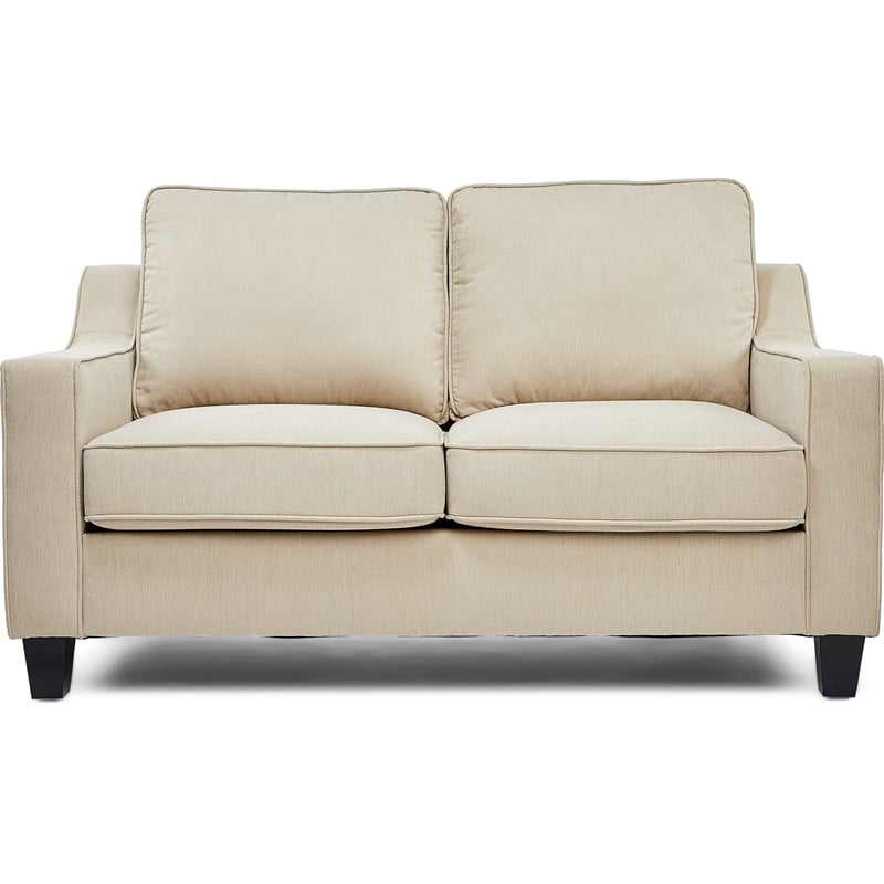 Finch Smithson Performance Fabric Loveseat With Track Arms in Tan