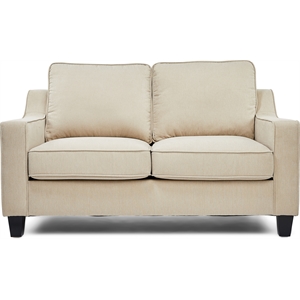 finch smithson tan loveseat with track arms
