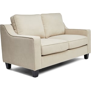 Finch Smithson Performance Fabric Loveseat With Track Arms in Tan