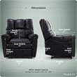 ClickDecor Langston Recliner Faux Leather Black
