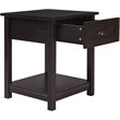 ClickDecor Bailey Nightstand with 1 Drawer and Display Shelf Black
