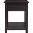 ClickDecor Bailey Nightstand with 1 Drawer and Display Shelf Black