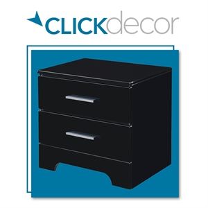 clickdecor hudson 2 drawer nightstand black