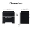 ClickDecor Hudson 2 Drawer Nightstand Black