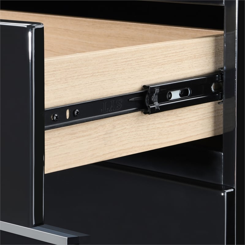 ClickDecor Hudson 2 Drawer Nightstand Black