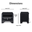 ClickDecor Edmond 1 Drawer Nightstand with USB Black