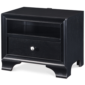 clickdecor edmond 1 drawer nightstand with usb black