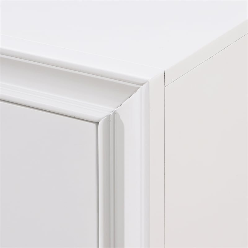 ClickDecor Edmond 2 Drawer Nightstand with USB White