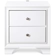 ClickDecor Edmond 2 Drawer Nightstand with USB White