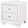 ClickDecor Edmond 2 Drawer Nightstand with USB White
