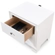 ClickDecor Edmond 2 Drawer Nightstand with USB White