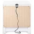 ClickDecor Edmond 2 Drawer Nightstand with USB White