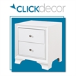ClickDecor Edmond 2 Drawer Nightstand with USB White