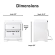ClickDecor Edmond 2 Drawer Nightstand with USB White