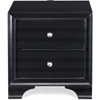 ClickDecor Edmond 2 Drawer Nightstand with USB Black